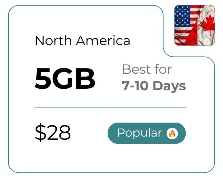Nordamerika 5 GB 30 Tage
