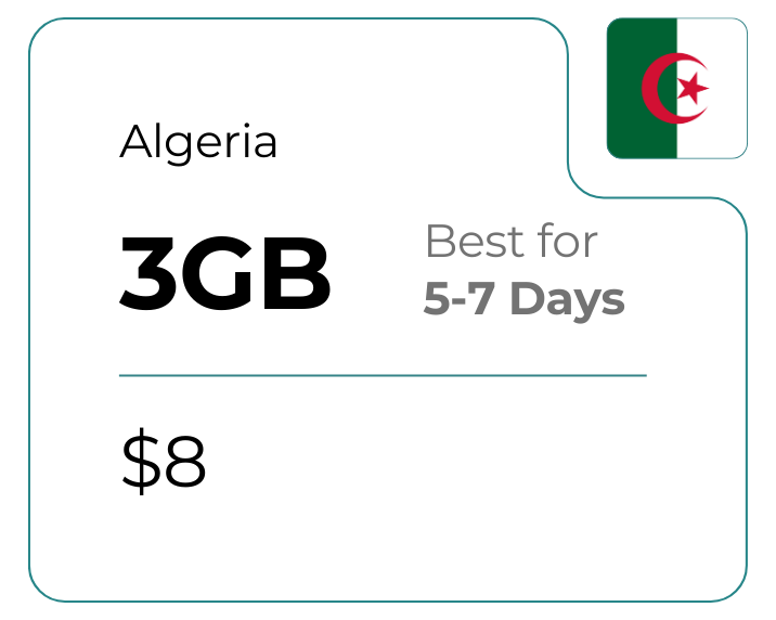 Algeria 3 GB 30 Days