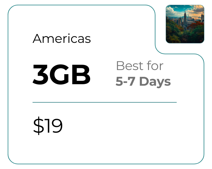 Americas 3 GB 30 Days