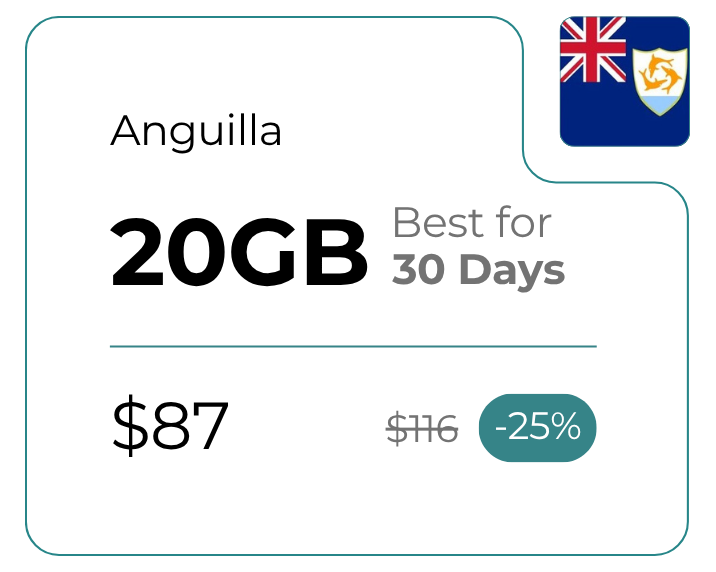 Anguilla 20 GB 30 Days