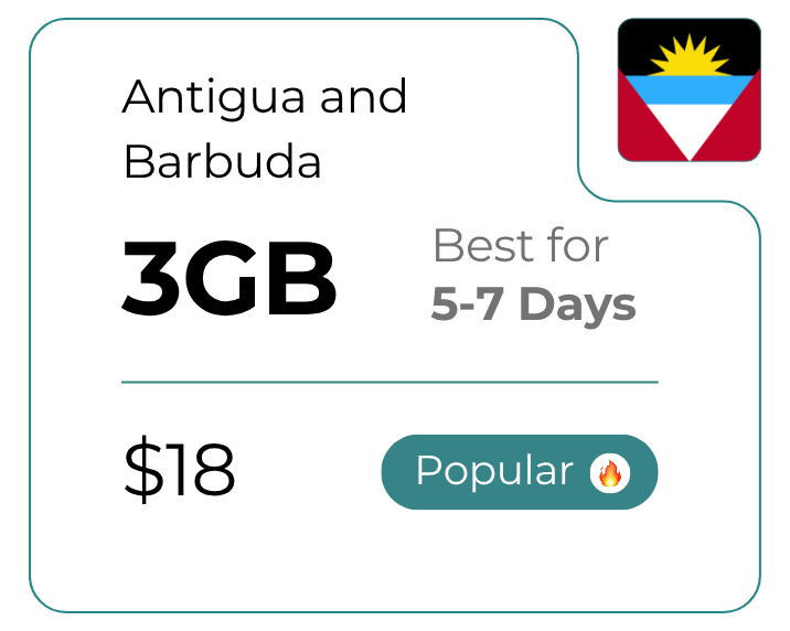 Antigua and Barbuda 3 GB 30 Days