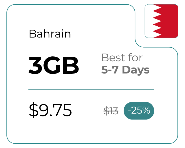 Bahrain 3 GB 30 Days