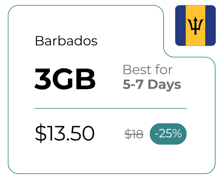 Barbados 3 GB 30 Days