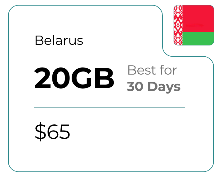 Belarus 20 GB 30 Days