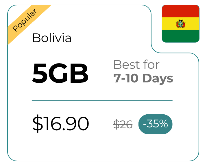 Bolivia 5 GB 30 Days