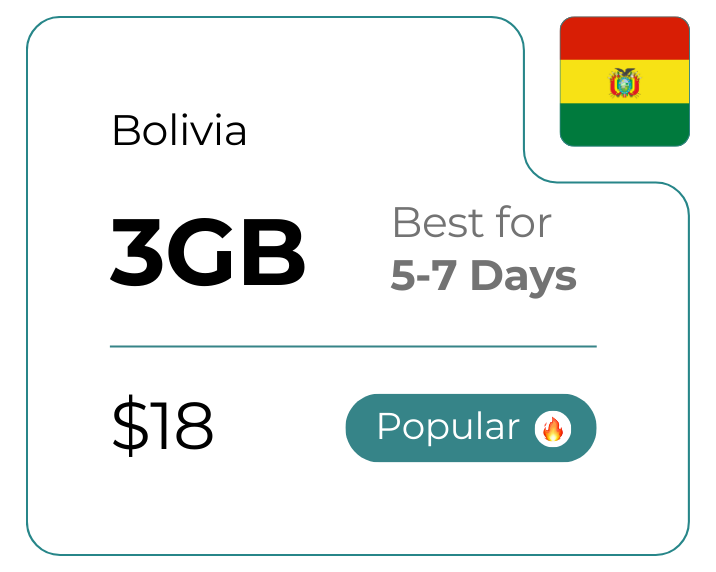Bolivia 3 GB 30 Days
