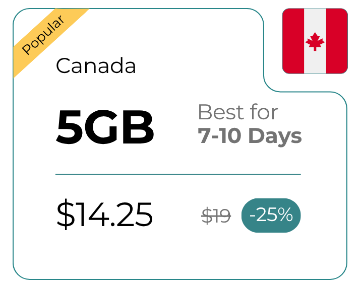 Canada 5 GB 30 Days