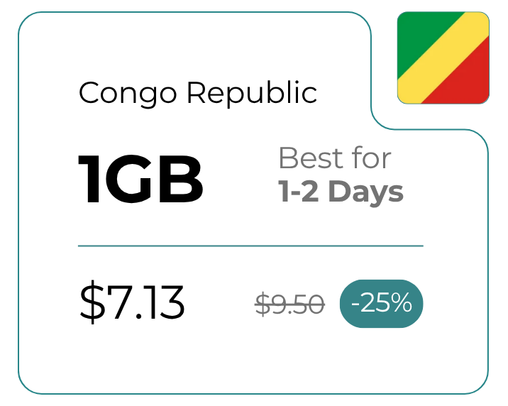 Congo Republic 1 GB 30 Days