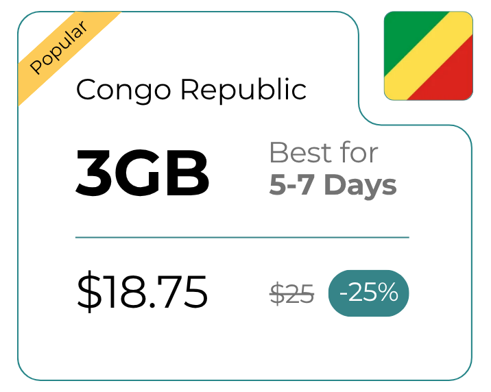 Congo Republic 3 GB 30 Days