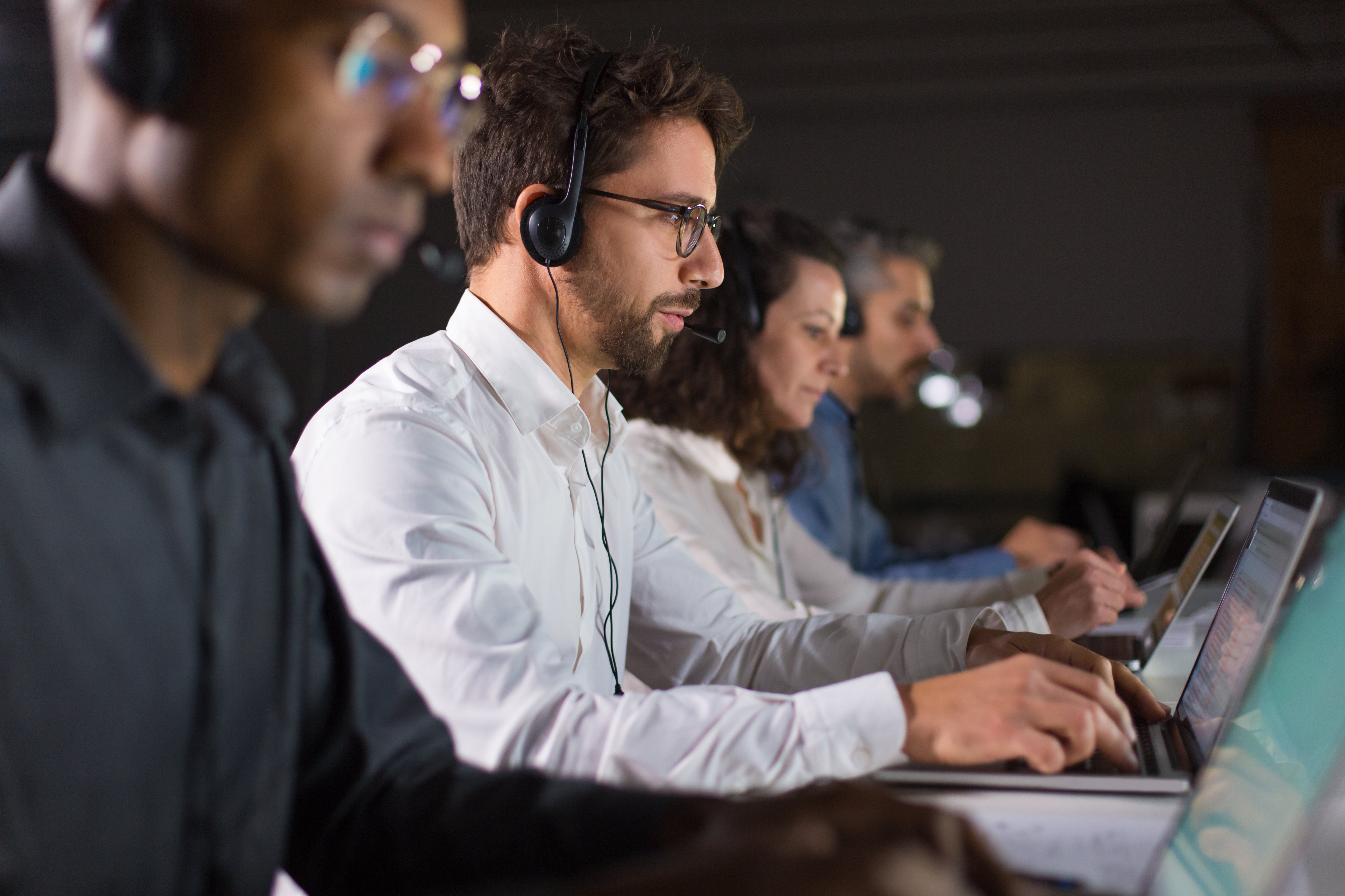 A team handling customer support, representing that the distributor partner's eSIM worries will be taken care of by ConnectedYou's support team.
