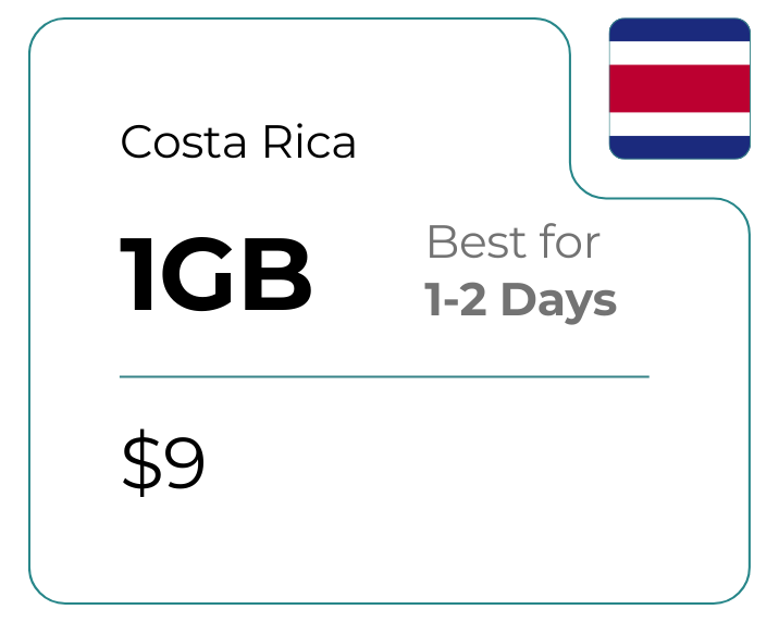 Costa Rica 1 Go 30 jours