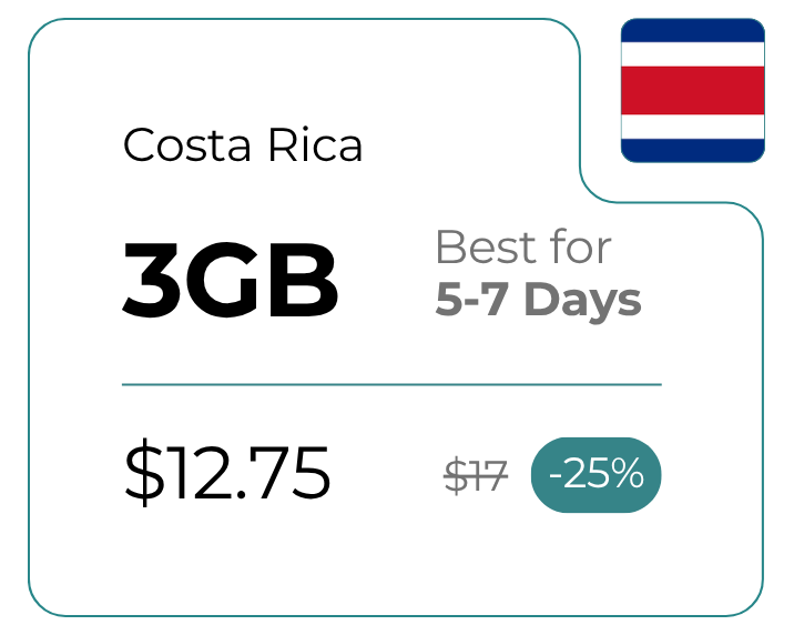 Costa Rica 3 GB 30 Days