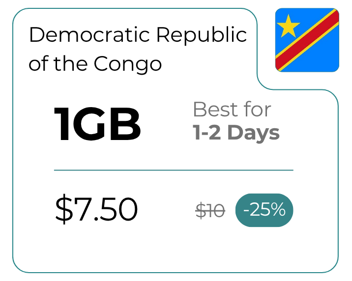 Democratic Republic of the Congo 1 GB 30 Days