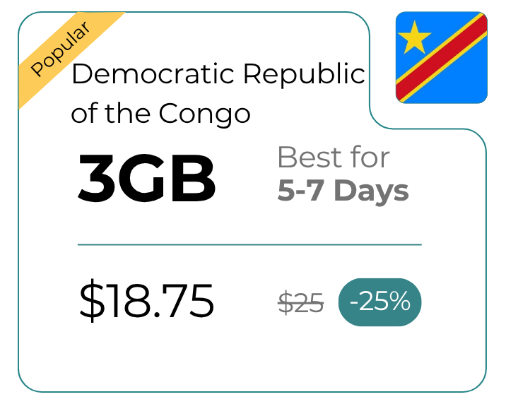 Democratic Republic of the Congo 3 GB 30 Days