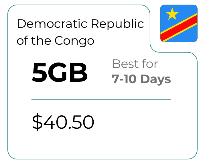 Democratic Republic of the Congo 5 GB 30 Days
