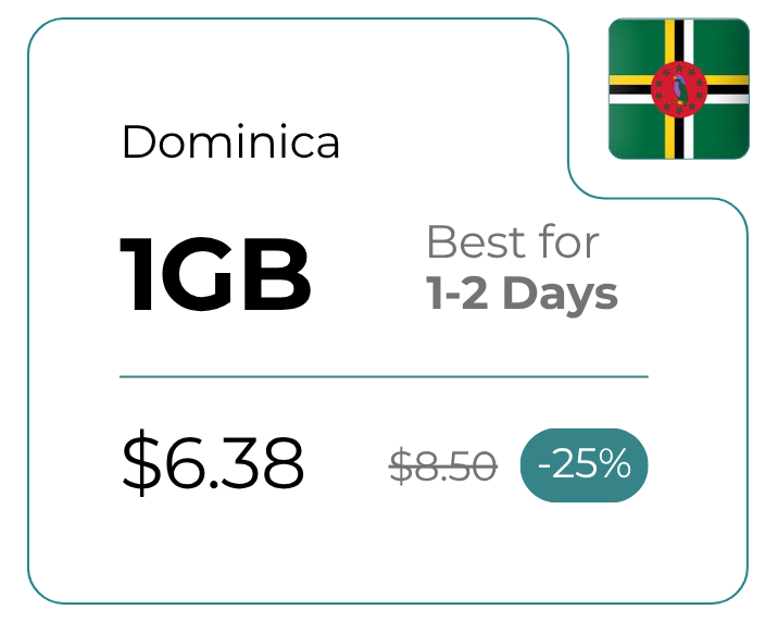 Dominica 1 GB 30 Days