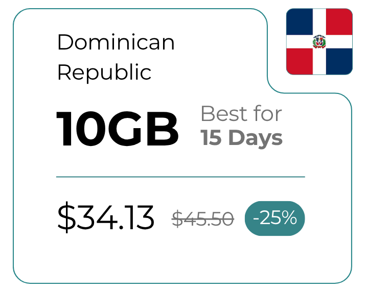 Dominican Republic 10 GB 30 Days