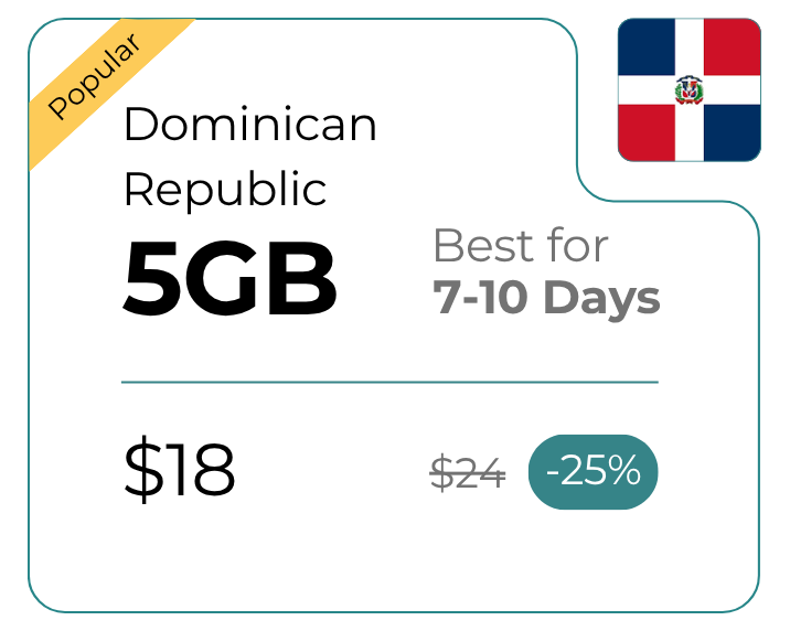 Dominican Republic 5 GB 30 Days