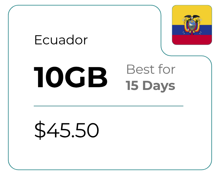 Ecuador 10 GB 30 Days