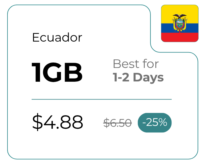 Ecuador 1 GB 30 Days