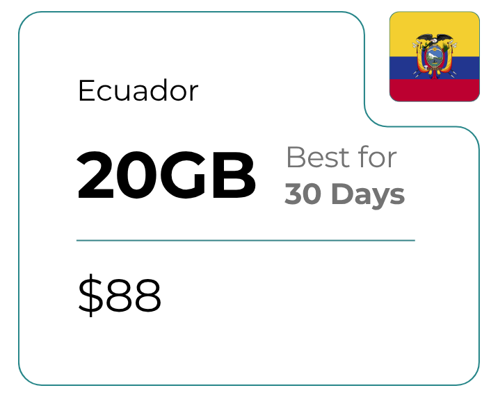 Ecuador 20 GB 30 Days