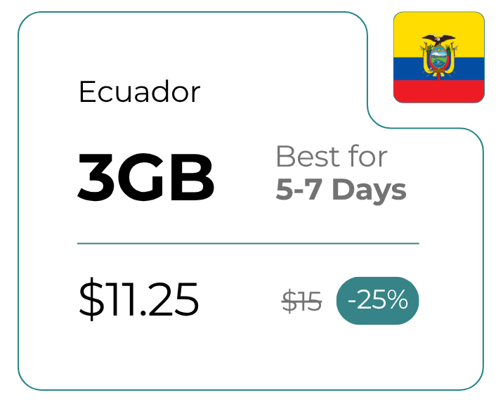 Ecuador 3 GB 30 Days