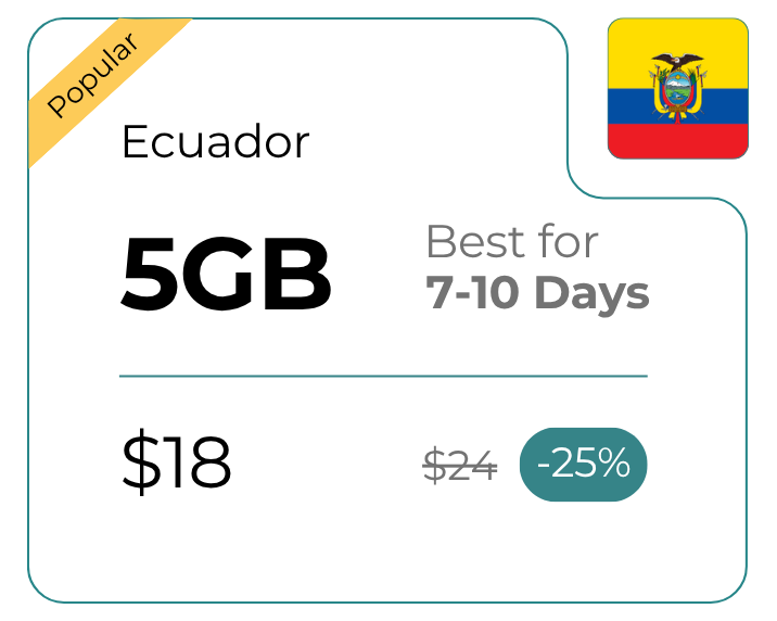 Ecuador 5 GB 30 Days