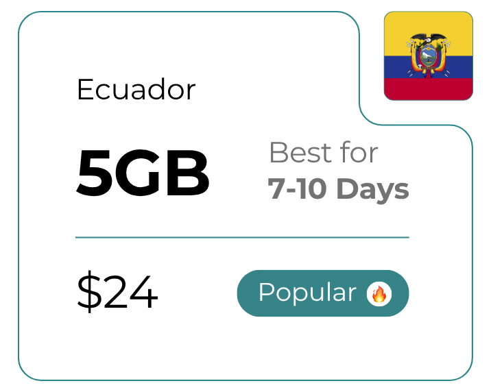 Ecuador 5 GB 30 Days