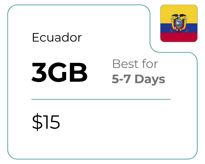 Ecuador 3 GB 30 Days
