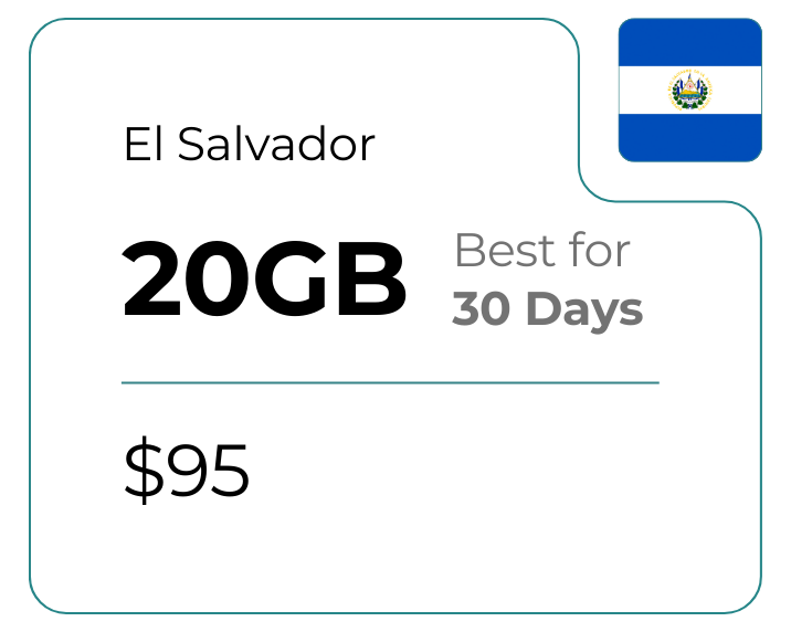 El Salvador 20 GB 30 Days