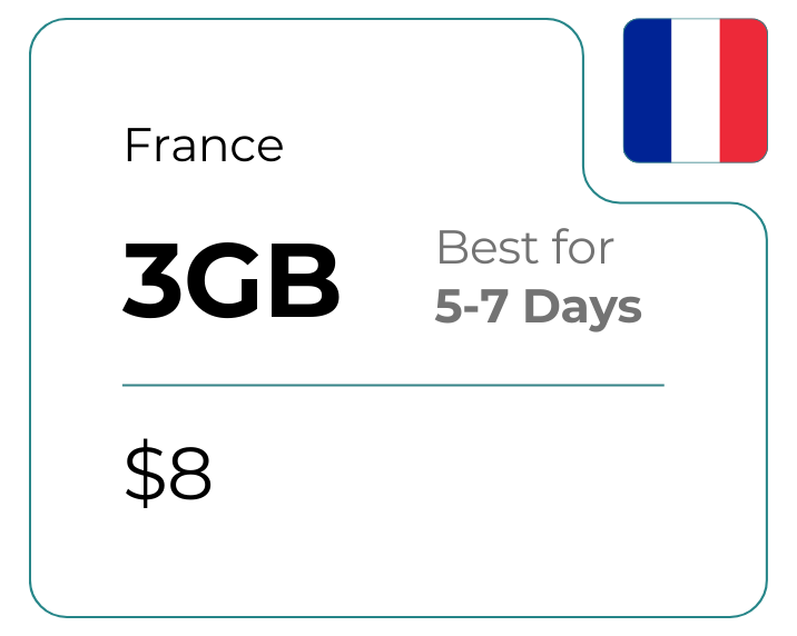 France 3 GB 30 Days