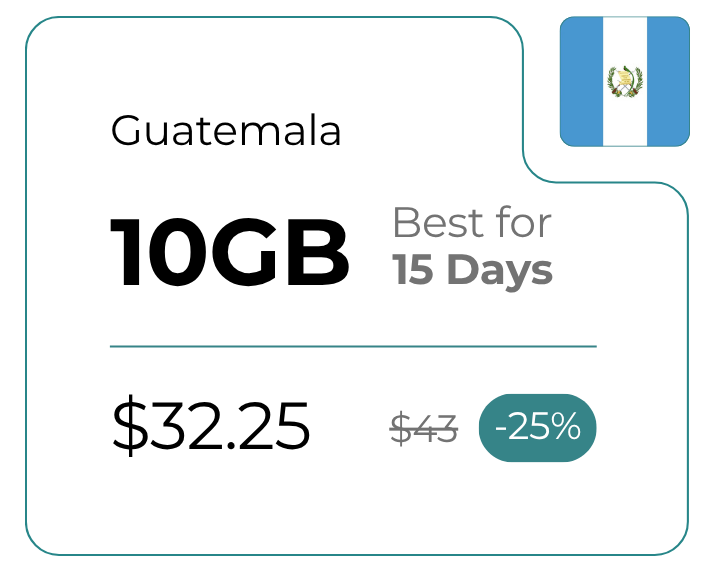 Guatemala 10 GB 30 Days