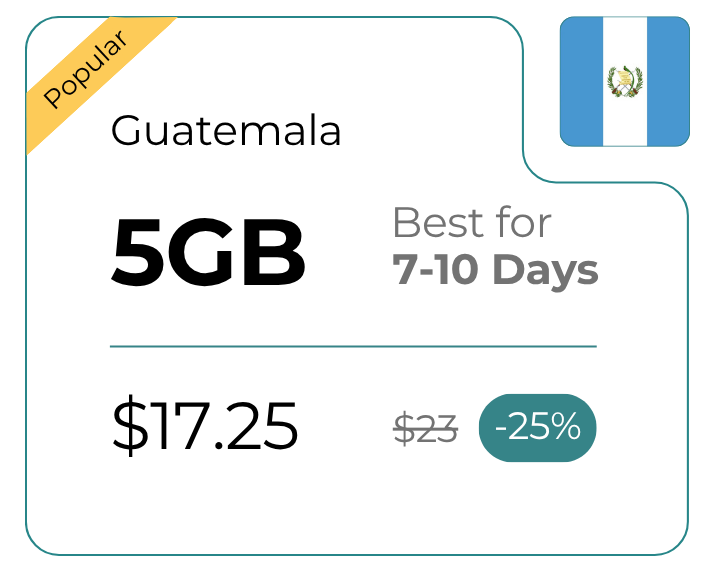Guatemala 5 GB 30 Days
