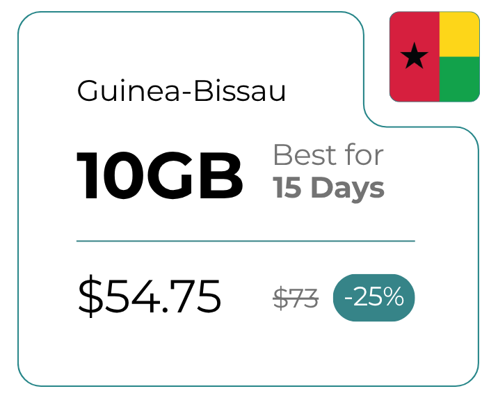 Guinea-Bissau 10 GB 30 Days