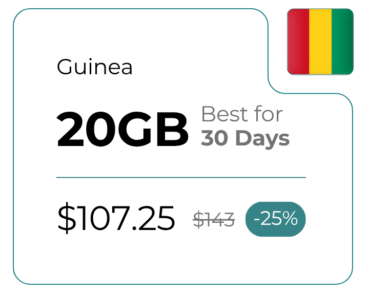 Guinea 20 GB 30 Days