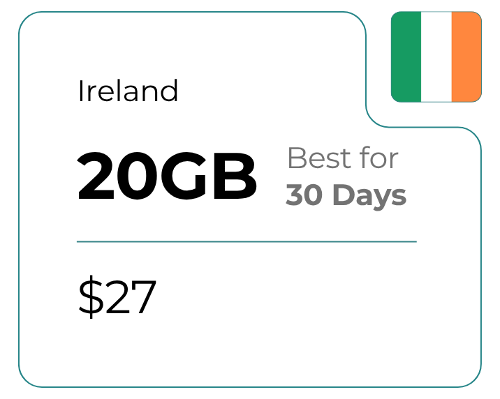 Ireland 20 GB 30 Days