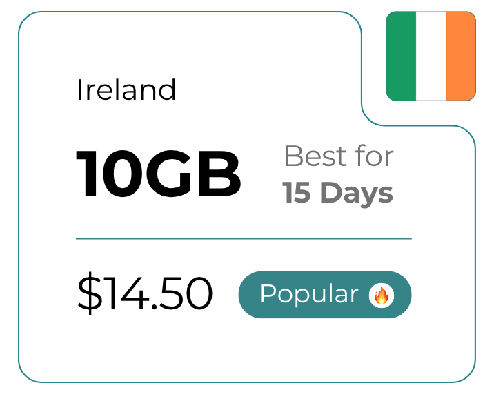 Ireland 10 GB 30 Days