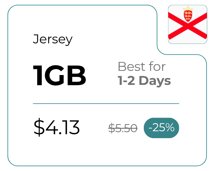 Jersey 1 GB 30 Days