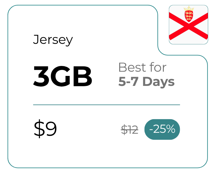 Jersey 3 GB 30 Days