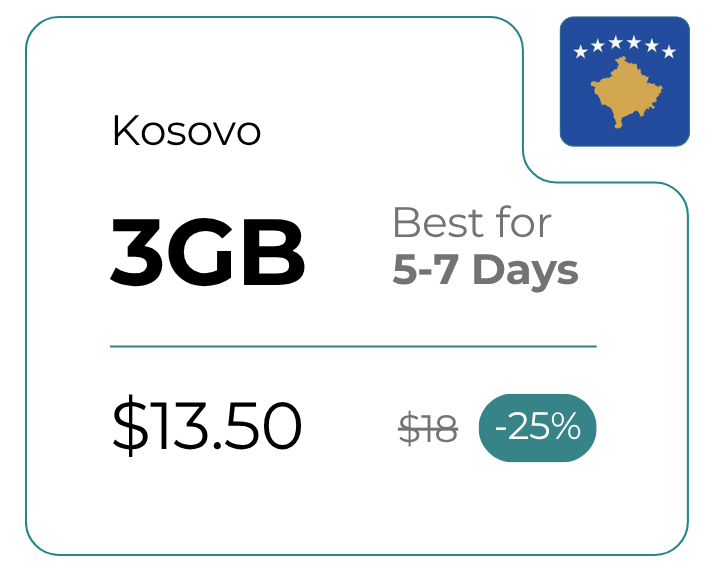 Kosovo 3 GB 30 Days