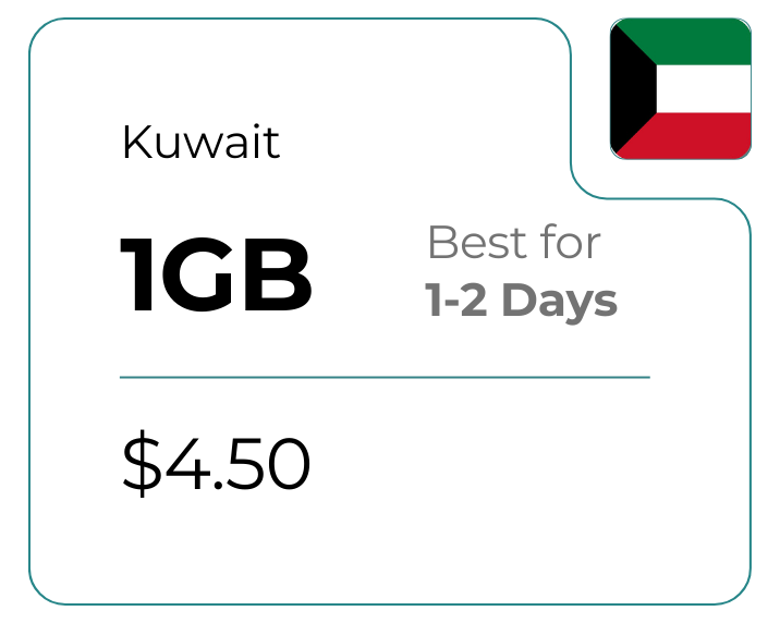 Kuwait 1 GB 30 Days