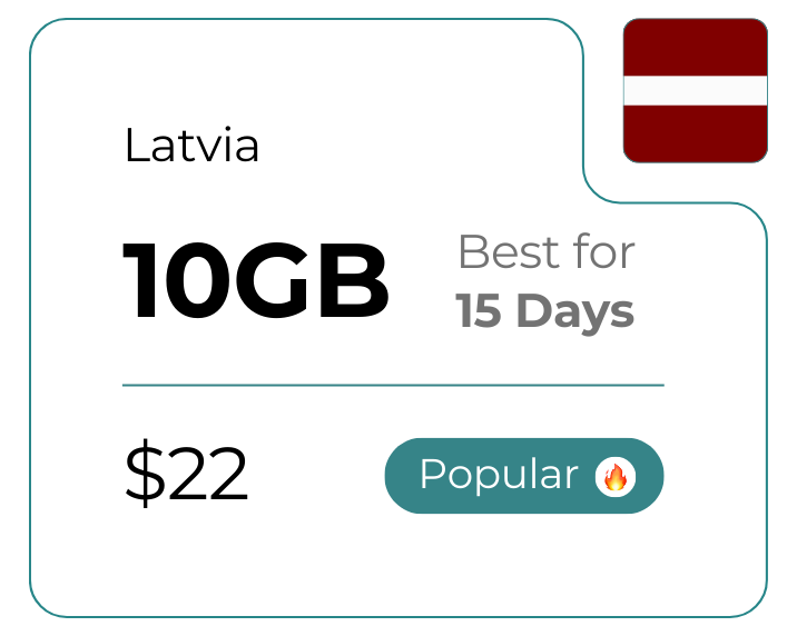 Latvia 10 GB 30 Days