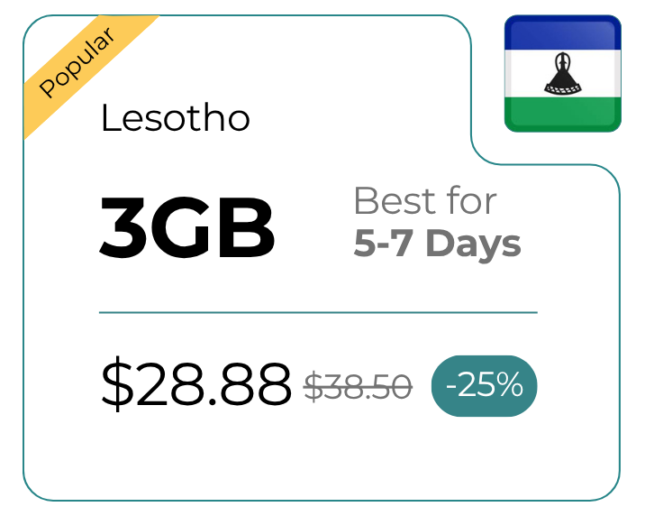 Lesotho 3 GB 30 Days