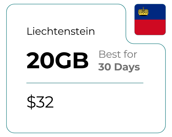 Liechtenstein 20 GB 30 Days