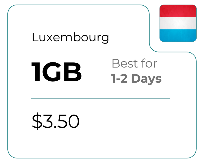 Luxembourg 1 GB 30 Days