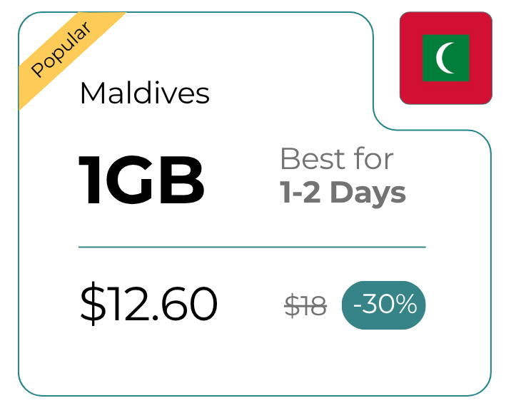 Maldives 1 GB 30 Days