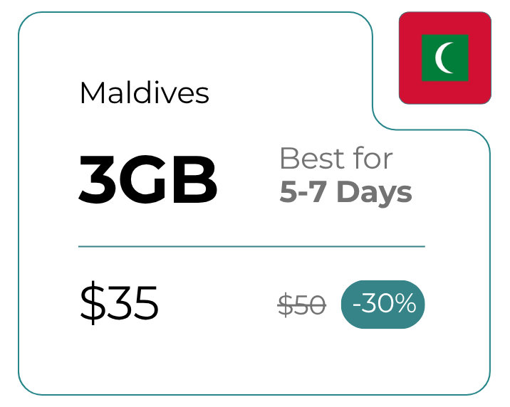 Maldives 3 GB 30 Days