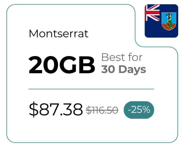 Montserrat 20 GB 30 Days