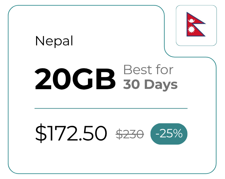 Nepal 20 GB 30 Days