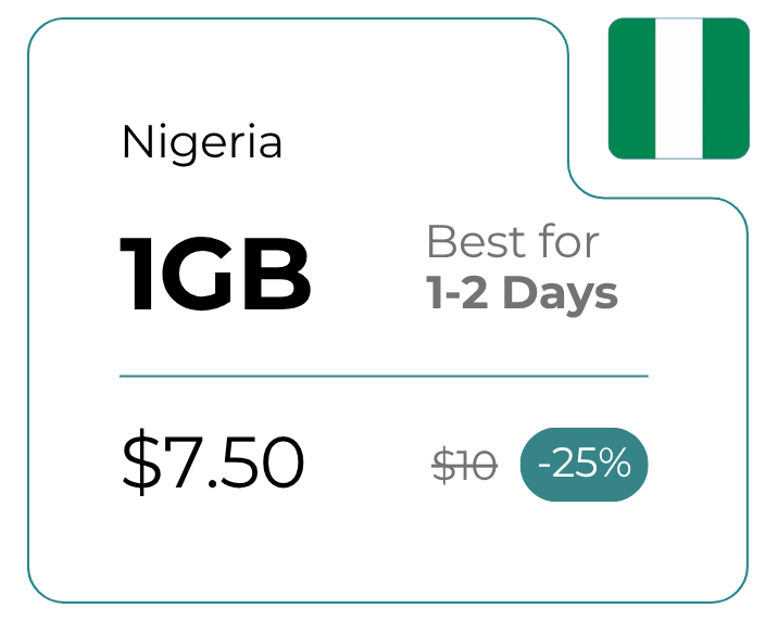 Nigeria 1 GB 30 Days
